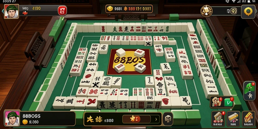 Tampilan gameplay 88BOS menampilkan keseruan permainan Mahjong.