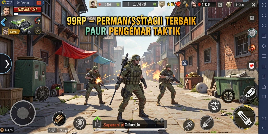 Screenshot gameplay 99RP menunjukkan pertempuran strategis yang mendebarkan.