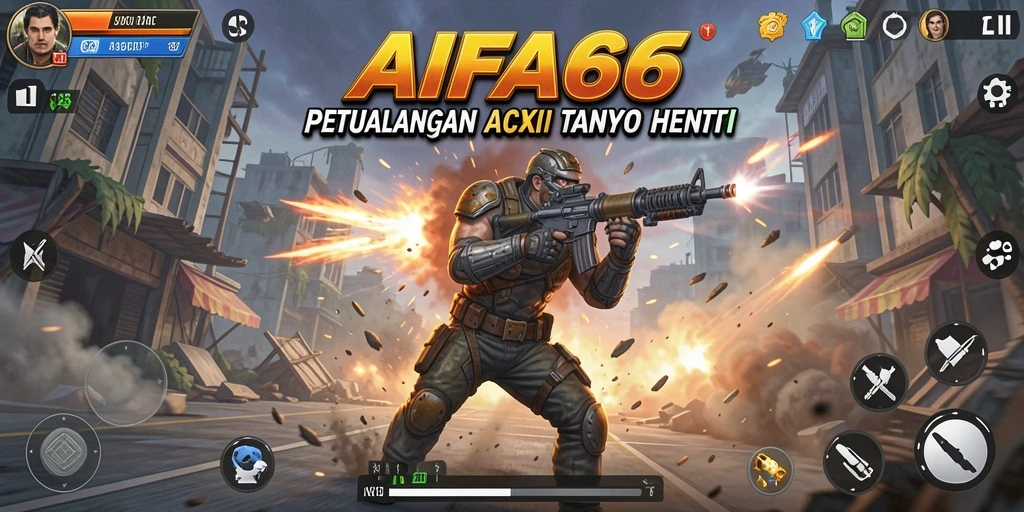 Screenshot utama AIFA66 menampilkan aksi bertarung yang menegangkan.