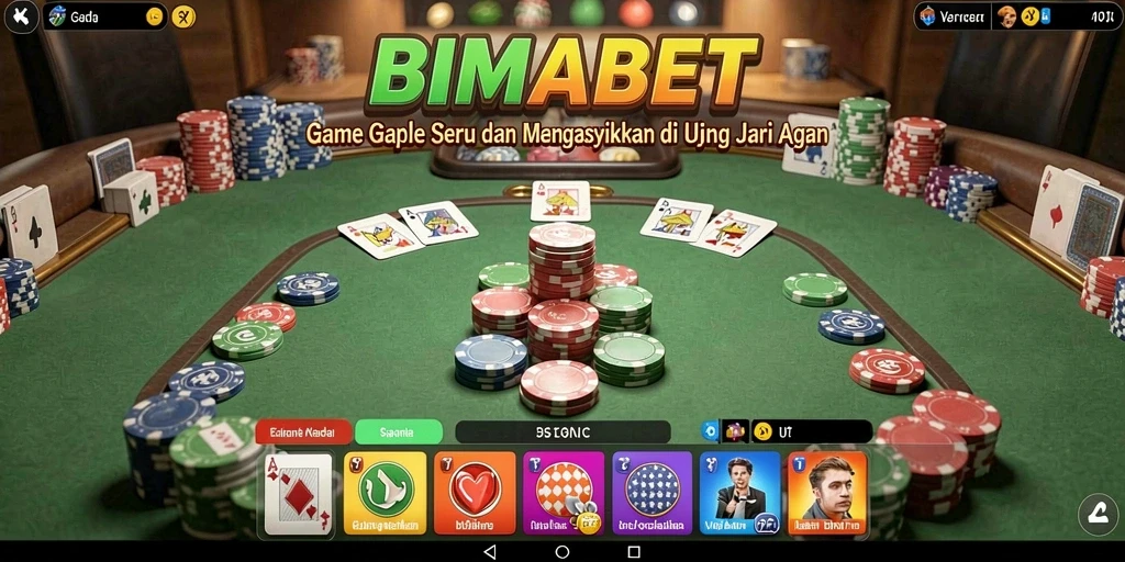 Tampilan gameplay Gaple yang seru di BIMABET.