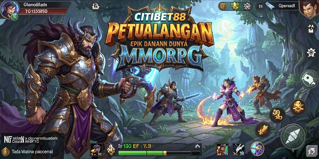 Tangkapan layar utama CITIBET88 menampilkan aksi seru dan petualangan dalam dunia MMORPG.
