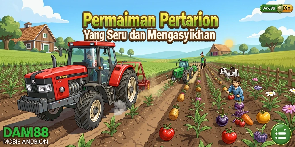 Screenshot gameplay DAM88 menampilkan aktivitas bertani yang menyenangkan dan interaktif.