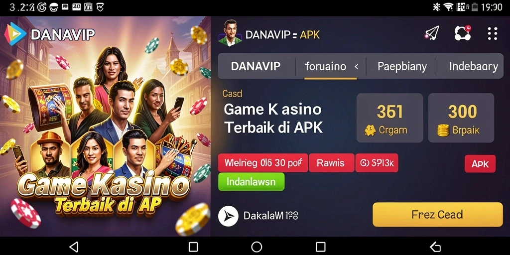 Tampilan gameplay memukau dari DANAVIP dengan berbagai permainan Kasino.
