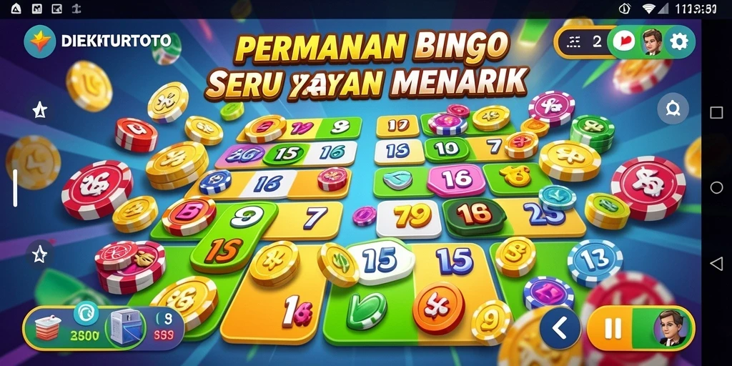 Tampilan gameplay seru DIREKTURTOTO dengan sistem Bingo modern.