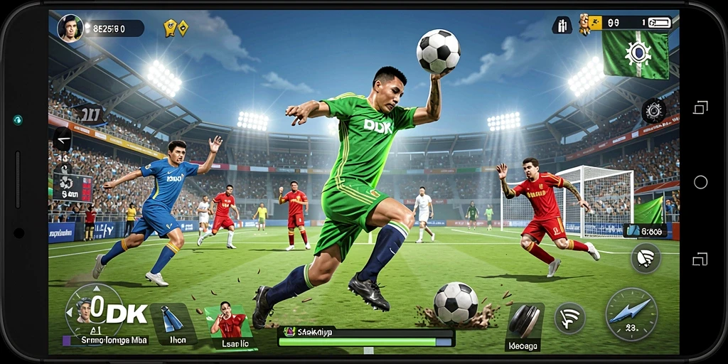 Tampilan menarik dari gameplay seru DKK yang menampilkan berbagai aktivitas olahraga.