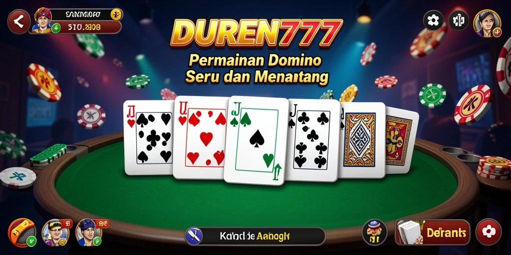 Screenshot DUREN777 menampilkan aksi seru dalam permainan Domino.
