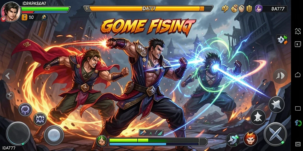 Screenshot gameplay pertarungan epik dalam IDA777 dengan grafis memukau.