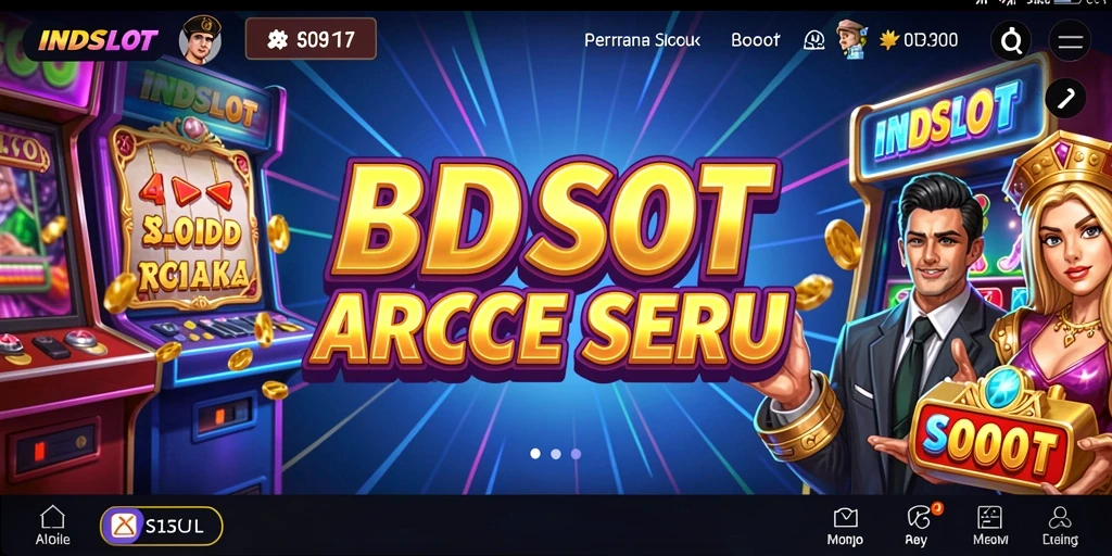 Tampilan gameplay INDSLOT dengan desain mesin slot yang mengesankan.