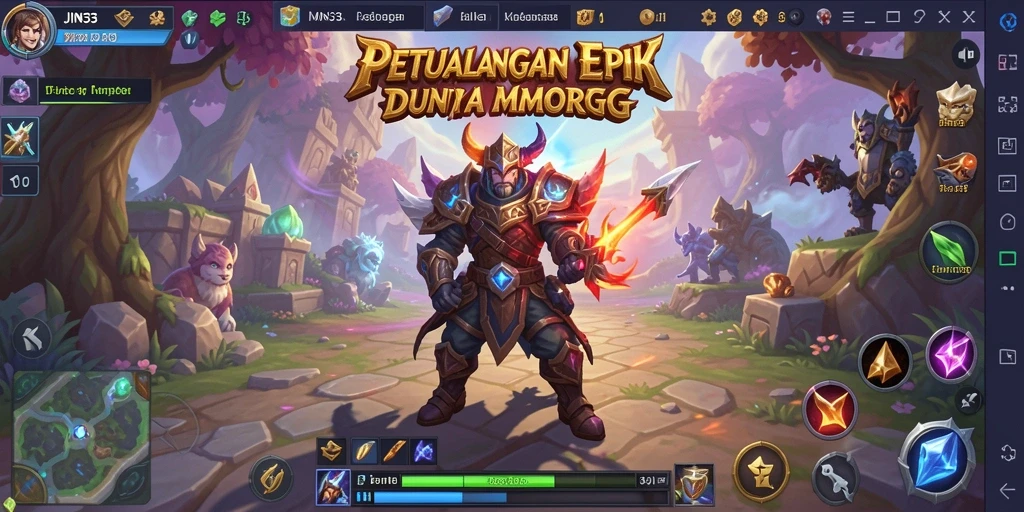 Tampilan gameplay menakjubkan dari petualangan MMORPG JIN33.