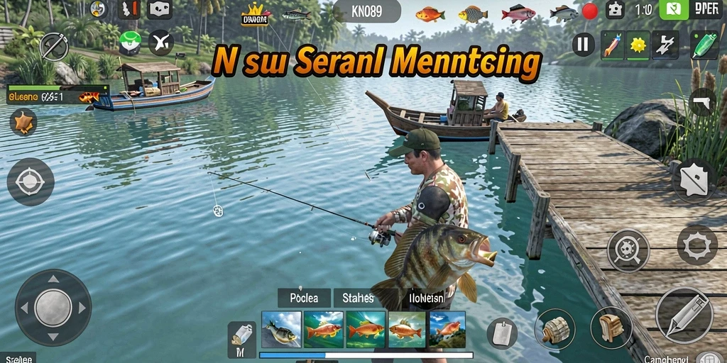 Screenshot menampilkan aksi memancing seru dalam KNO89.