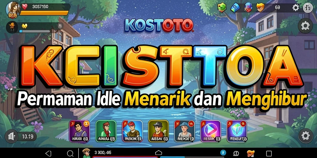 Tampilan gameplay KOSTOTO yang menampilkan karakter dan aktivitas Idle.
