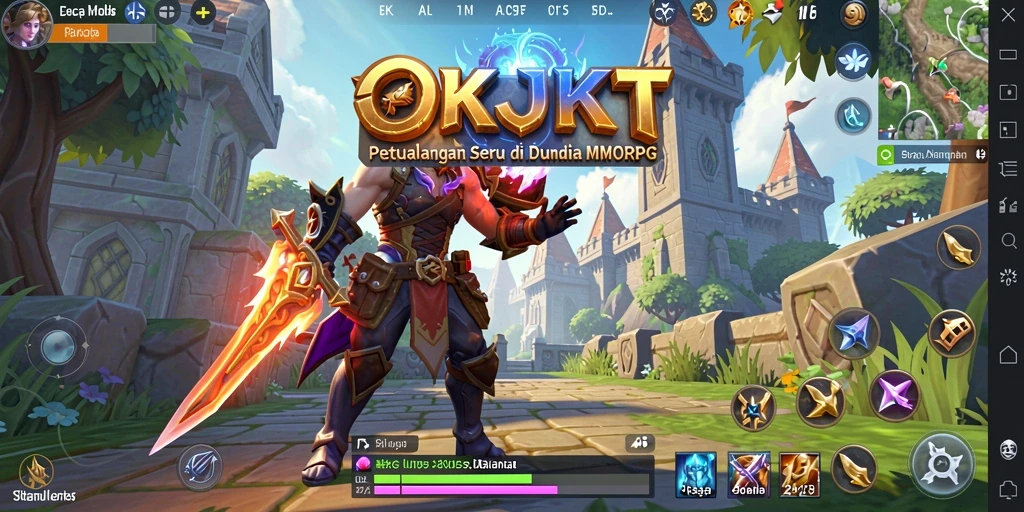 Screenshot gameplay OKJKT yang menampilkan petualangan MMORPG yang seru.