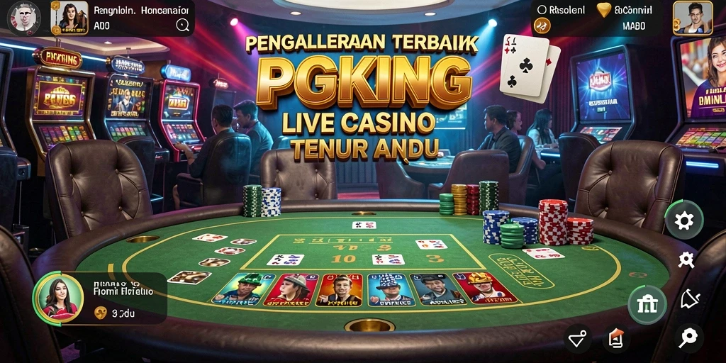 Tampilan gameplay PGKING dengan dealer langsung yang profesional.