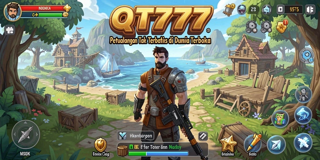 Tampilan gameplay <strong>QT777</strong> menampilkan dunia terbuka yang luas untuk dijelajahi.