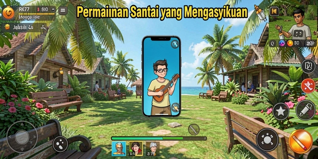 Screenshot RK77 menampilkan gameplay seru dan interaktif yang menggembirakan.