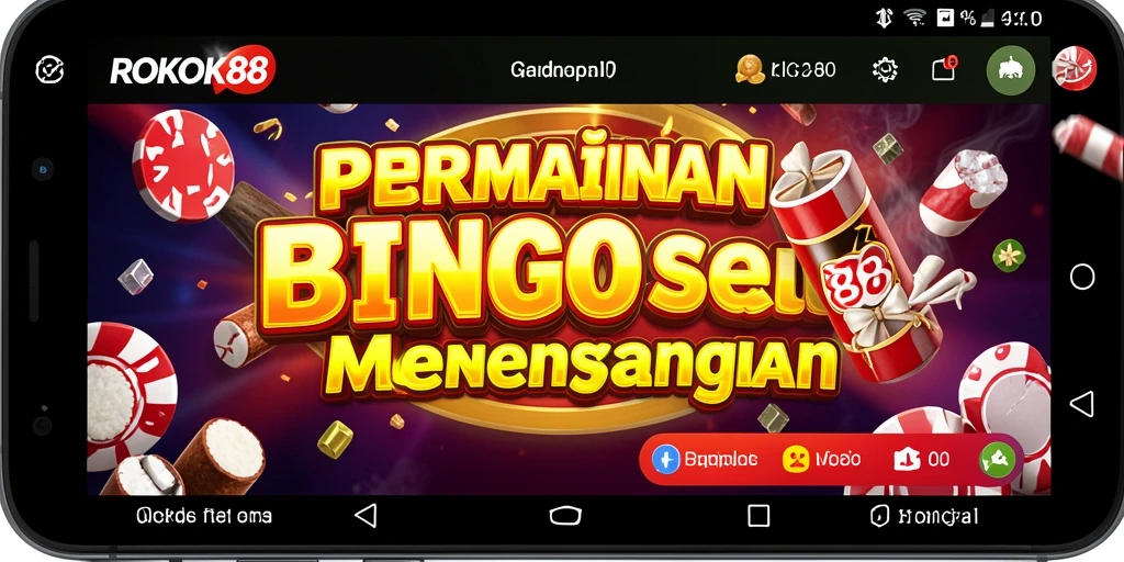 Screenshot utama ROKOK88 menunjukkan keseruan permainan Bingo.