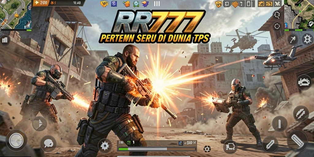 Gameplay seru RR777 dengan aksi tembak-menembak mendebarkan.