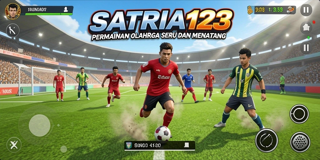 Tampilan gameplay yang seru dan kompetitif di SATRIA123.