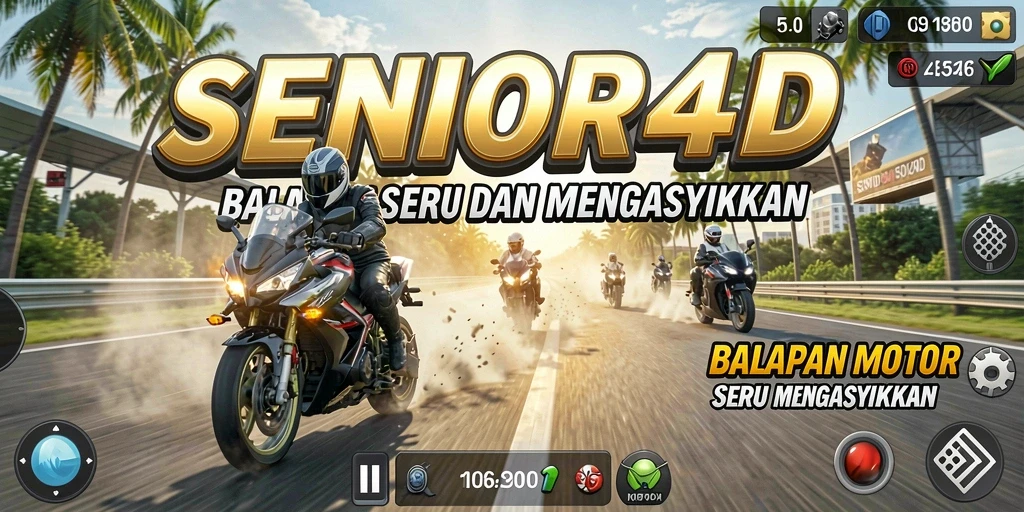 Tampilan gameplay balapan motor yang mendebarkan dan penuh aksi.