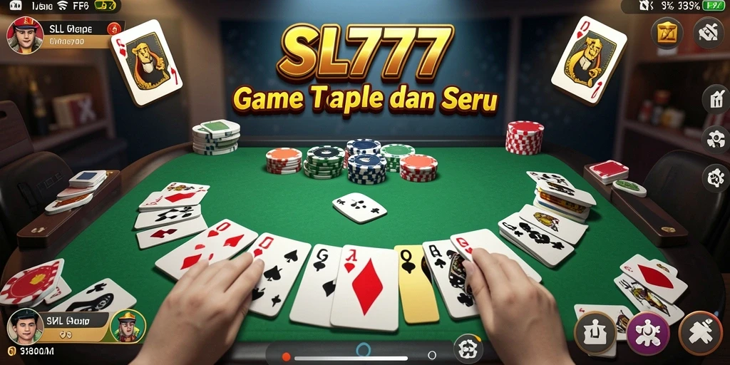 Tampilan gameplay seru di SL777 dengan kartu Gaple.