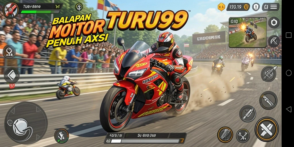 Gameplay TURU99 yang menegangkan di lintasan balap.